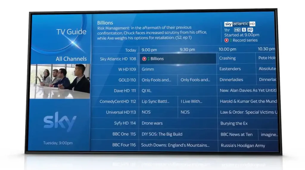 sky tv guide